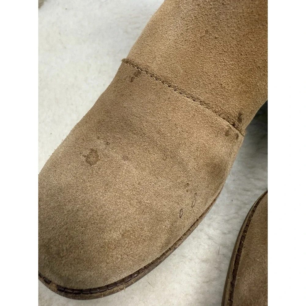 Sorel Cate‎ Ankle Boots Booties Block Heels Brown Suede Zip Women's 8.5 Western